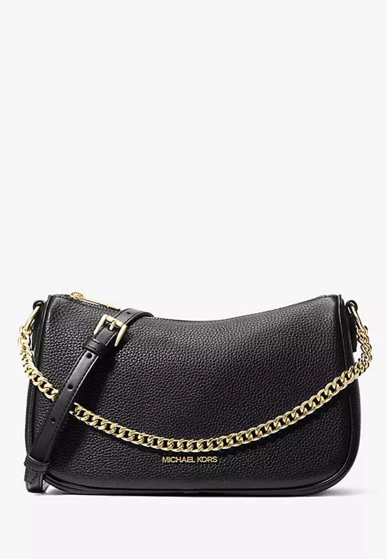 Carmela Medium Pebbled Leather Convertible Crossbody Bag