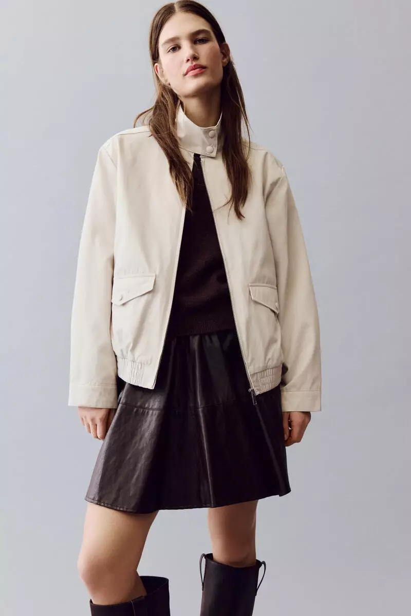 Funnel-collar jacket