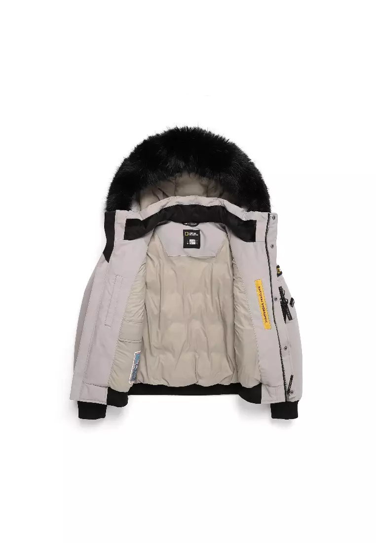 女裝TARUGA毛邊連帽羽絨外套