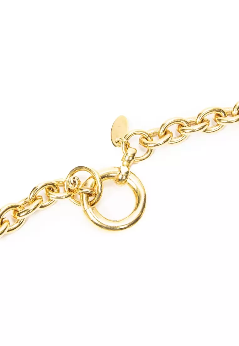 Buy Chanel Pre-Loved CC Quad Loop Pendant Necklace Online | ZALORA Malaysia