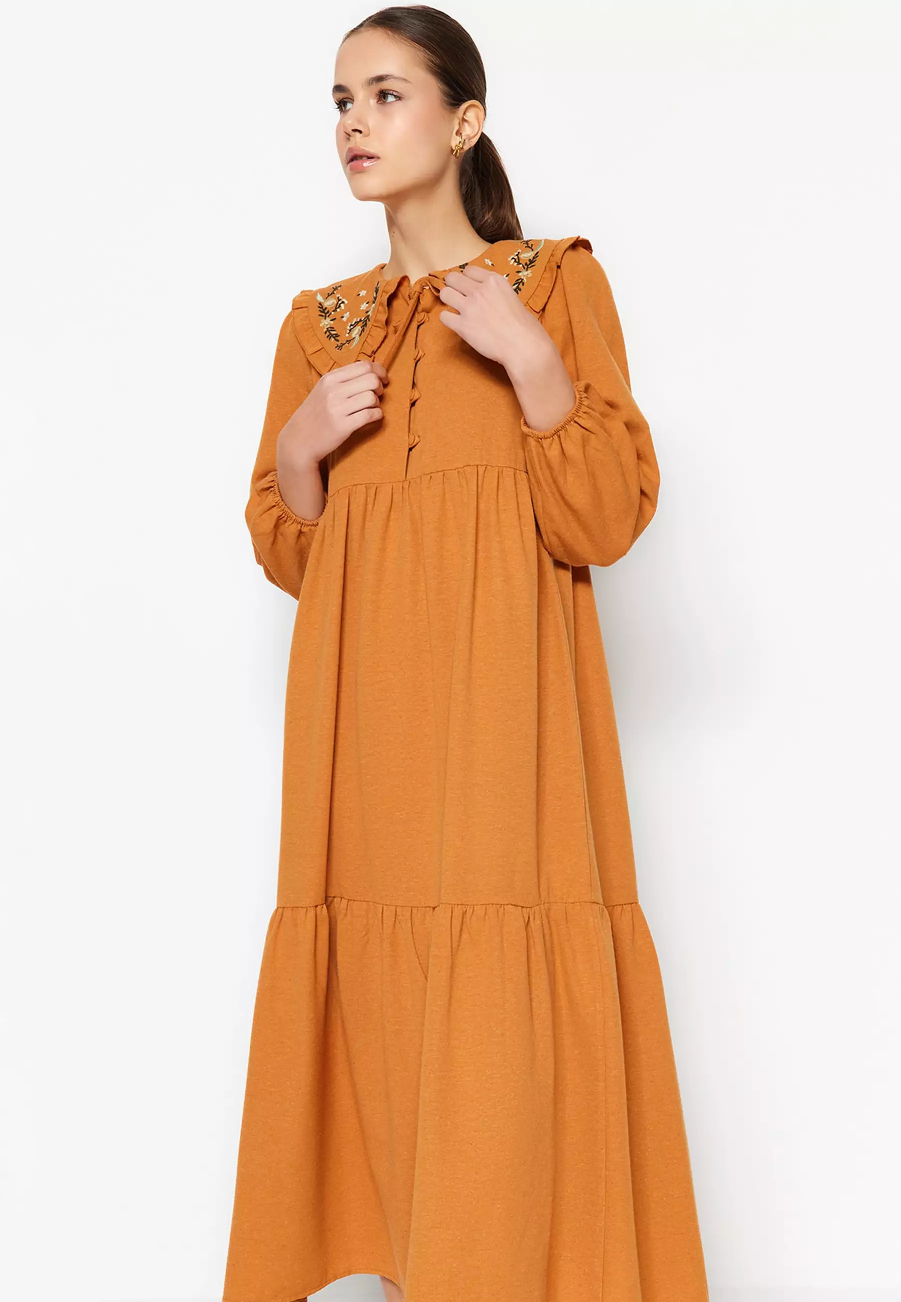 MODEST Tiered Midi Dress