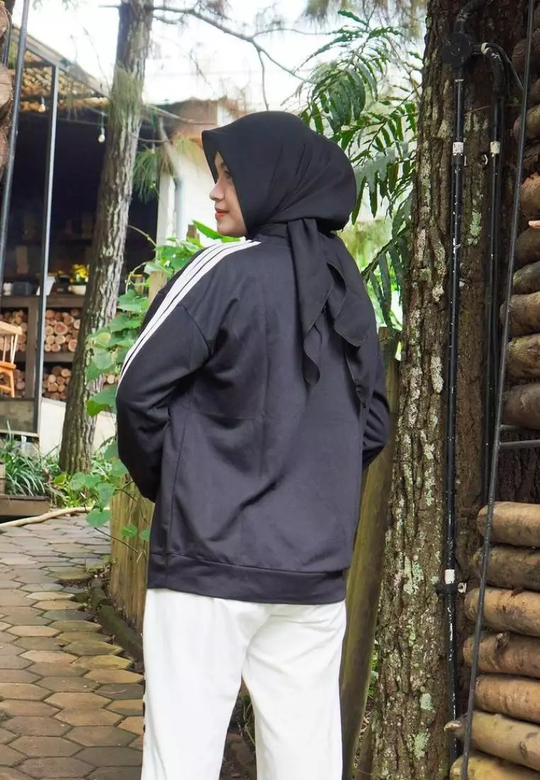 Reza Sporty Set - Setelan Training Olahraga [Hitam- Putih]