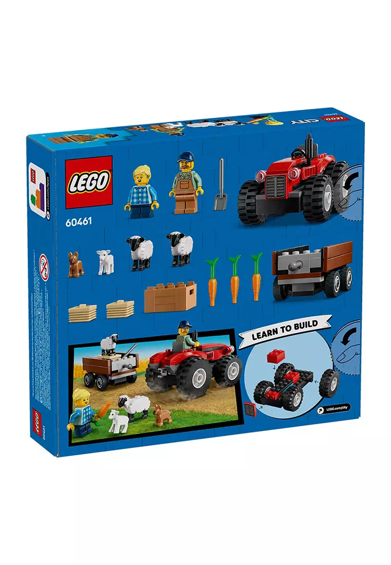 Buy LEGO® City 60461 Red Farm Tractor with Trailer & Sheep, Age 4 ...