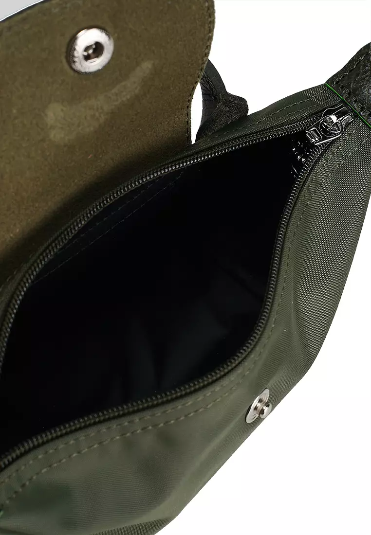 Le Pliage Green Pouch with Handle (tr)
