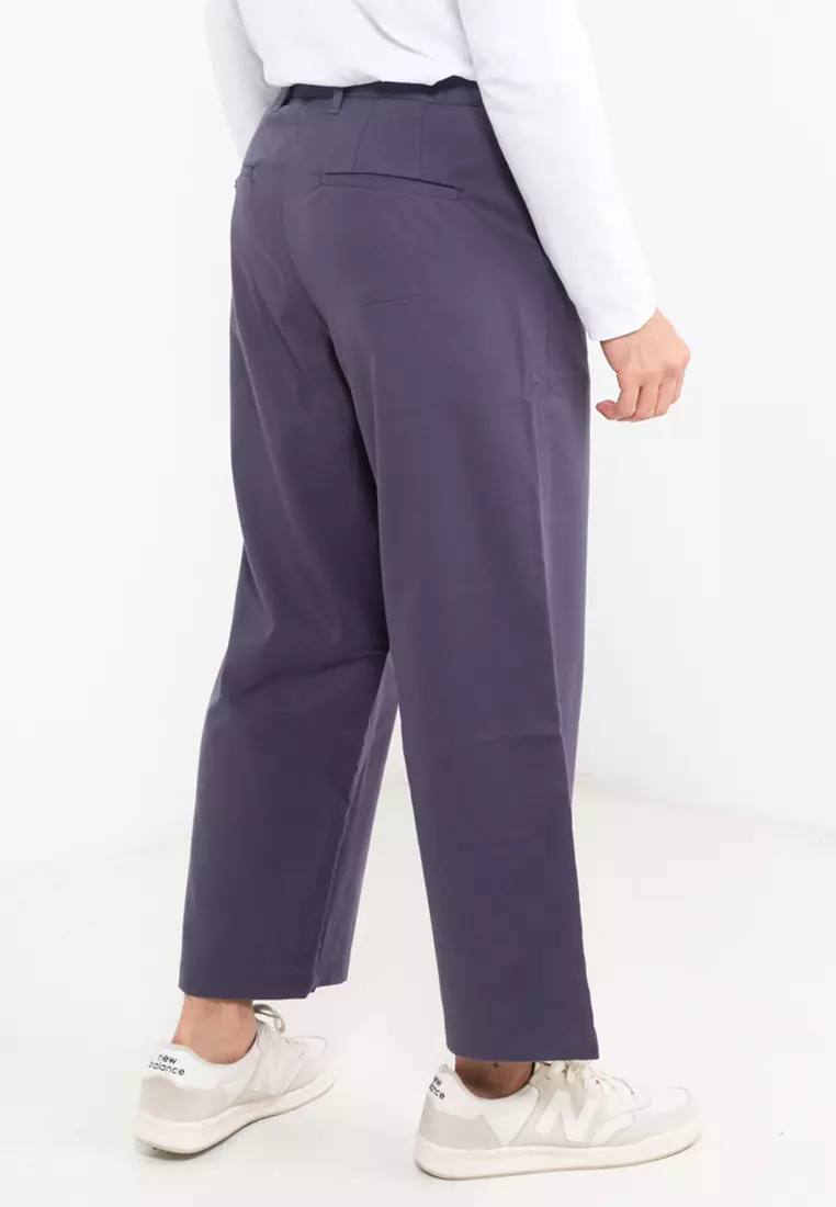 Touch of wool wide-leg pant