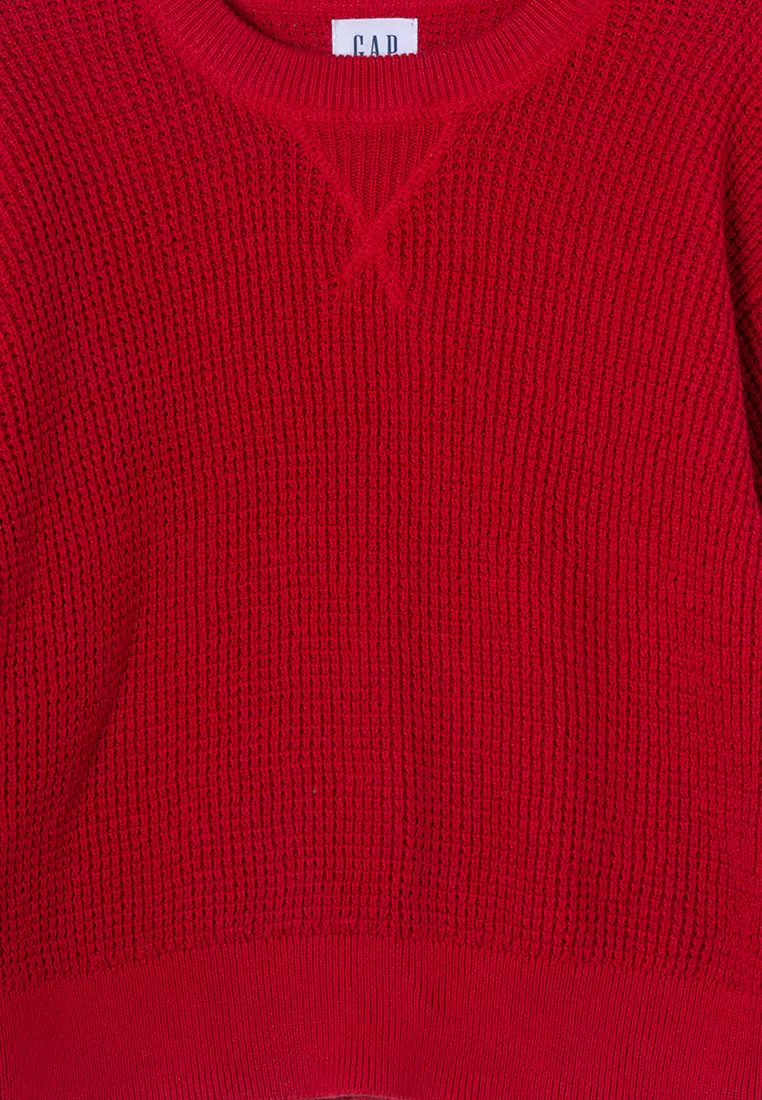 Gap waffle on sale knit sweater