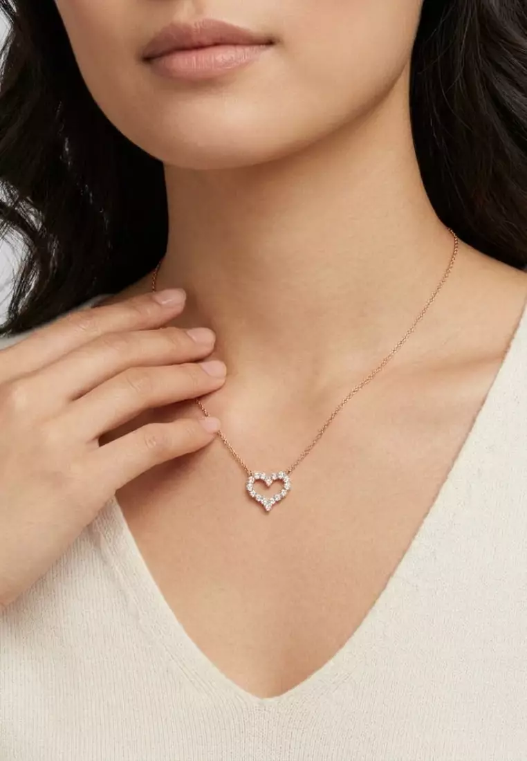 Celeste 愛意鋯石 18K 玫瑰金鍍金項鍊