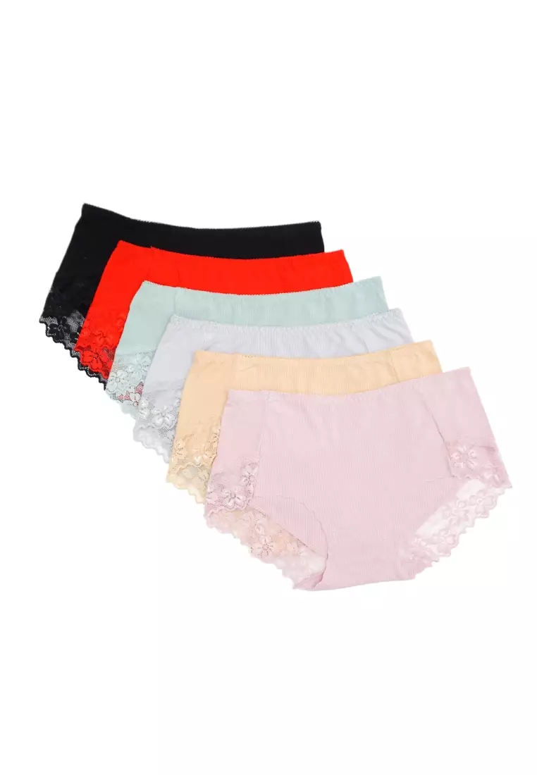 Buy Kiss & Tell 6 Pack Arya Cotton Lace Panties Bundle B 2024 Online