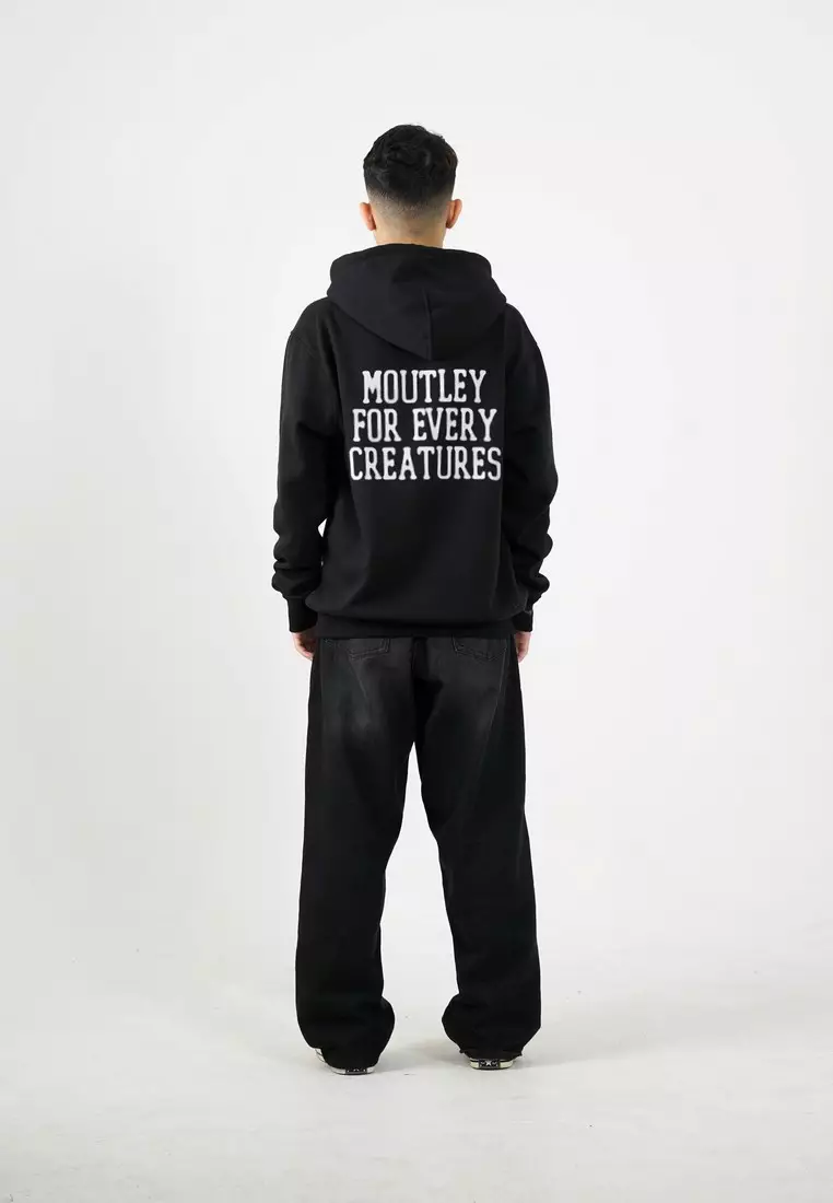 Moutley Men's Jacket Basic Hoodie Sweatshirt Regular Fit Fleece Creatures 081224