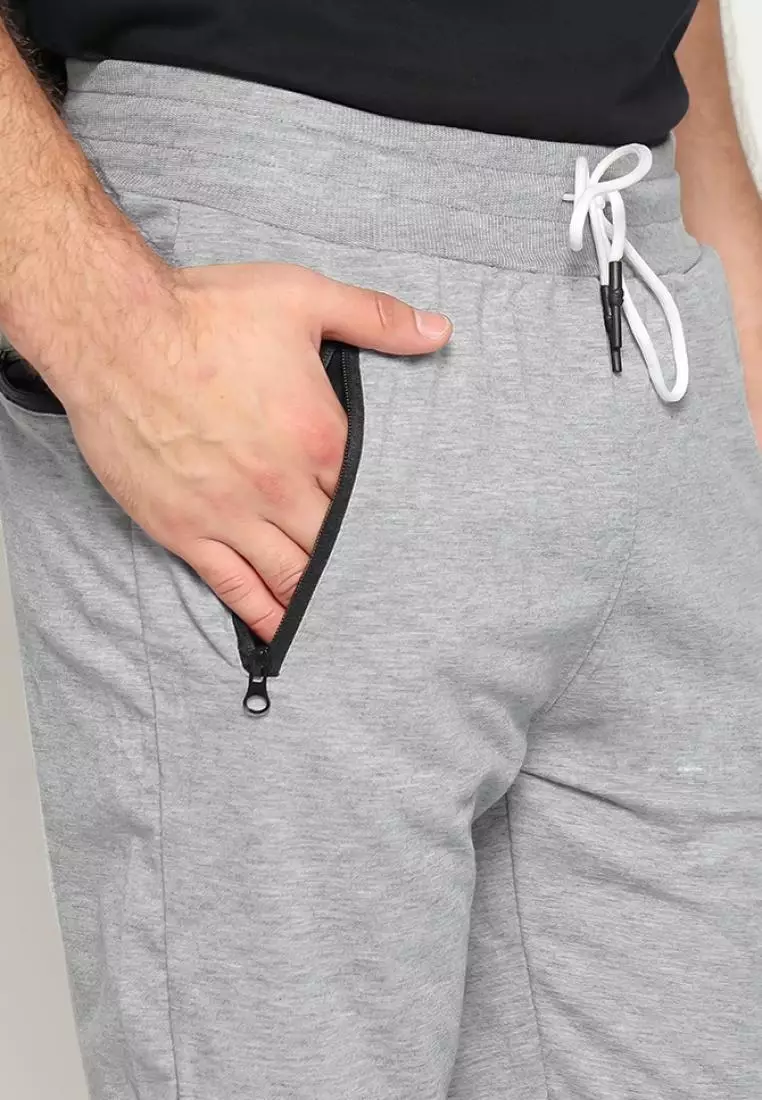 FITWEAR - JOGGER MATEO BACK ZIP POCKET - LIGHT GREY