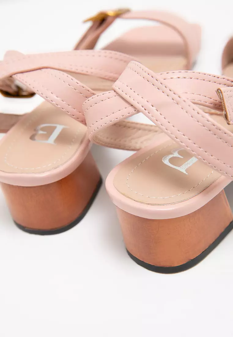 Ledina Strappy Heels Dusty Pink