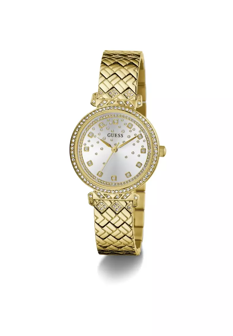 Guess Jewelry Gold Stainless Steel Analog Quartz Watch For Women GW0763L2