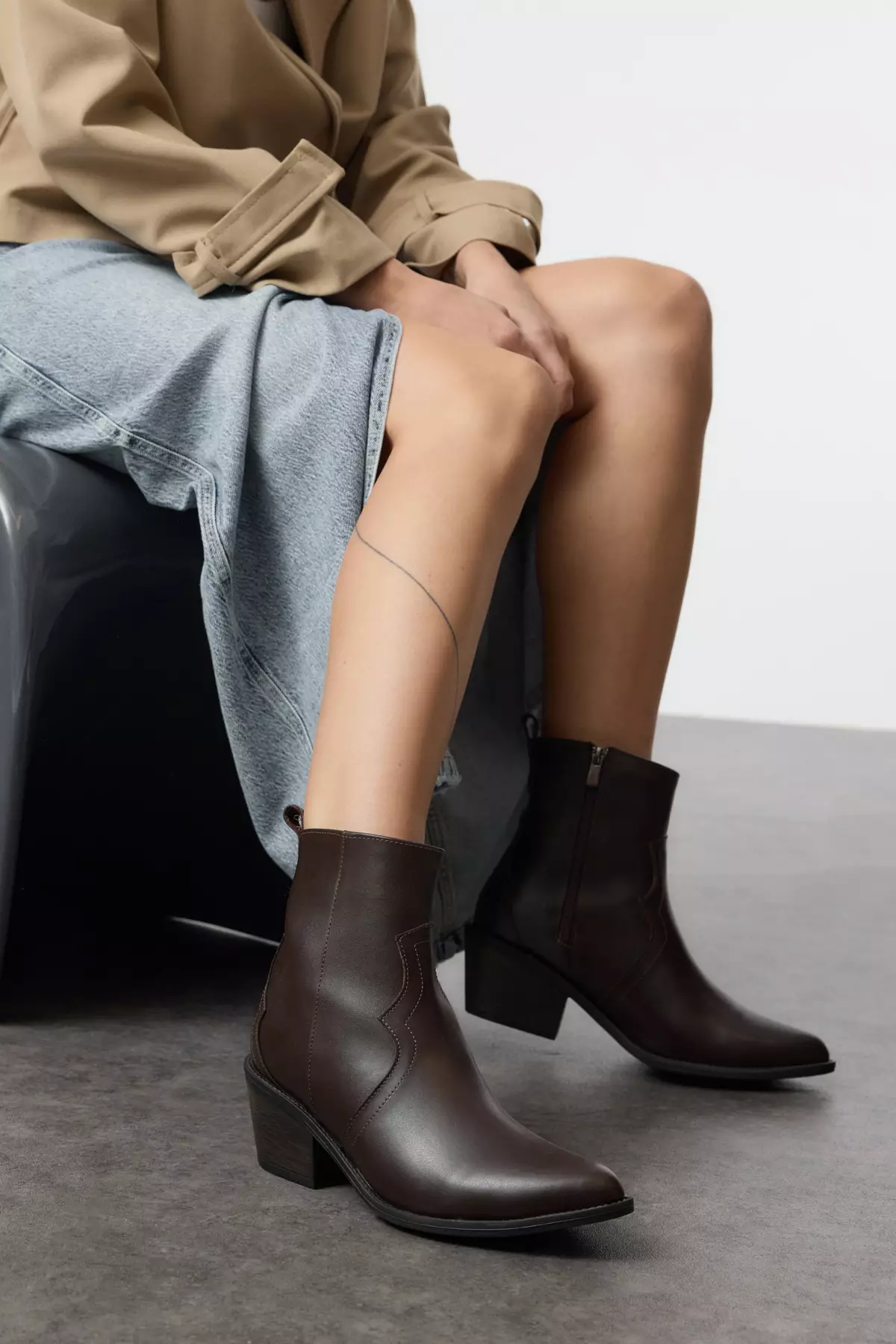 Brown Leopard Printed Studded Women's Wallet Bag - Cross Strap Twoaw25Oc00005