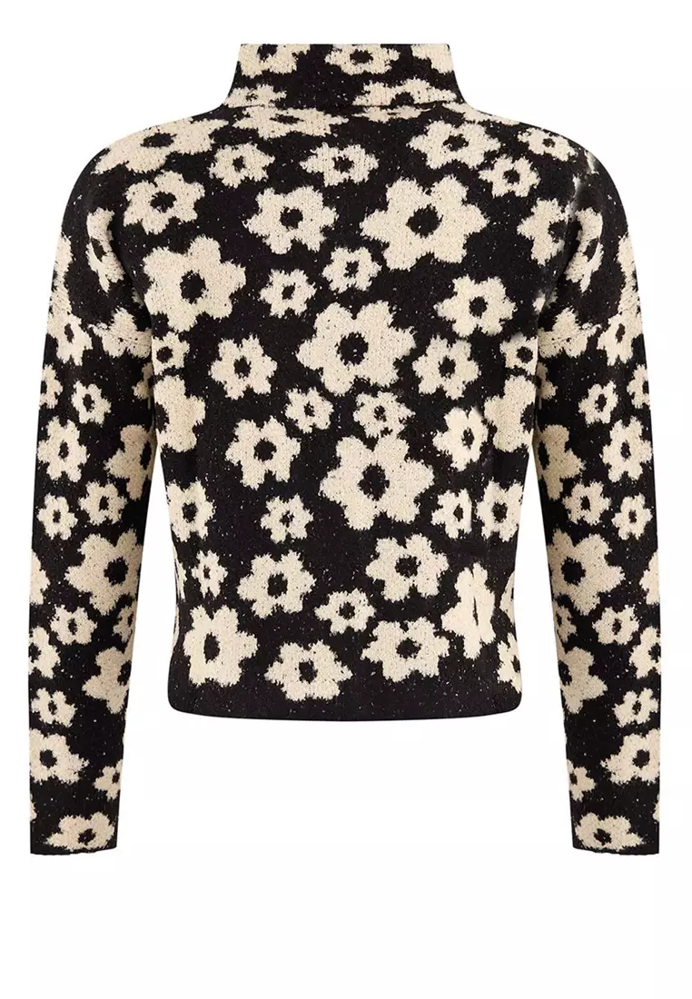 Flower Boucle Cardigan