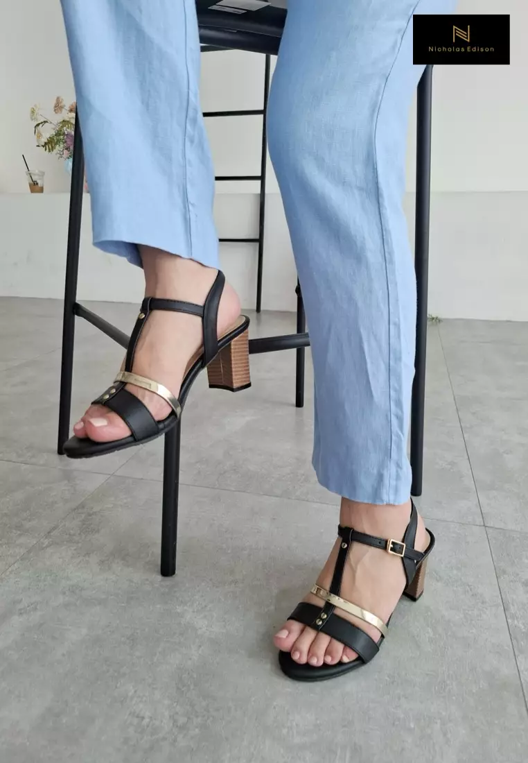 Nicholas Edison Heel Saba Black