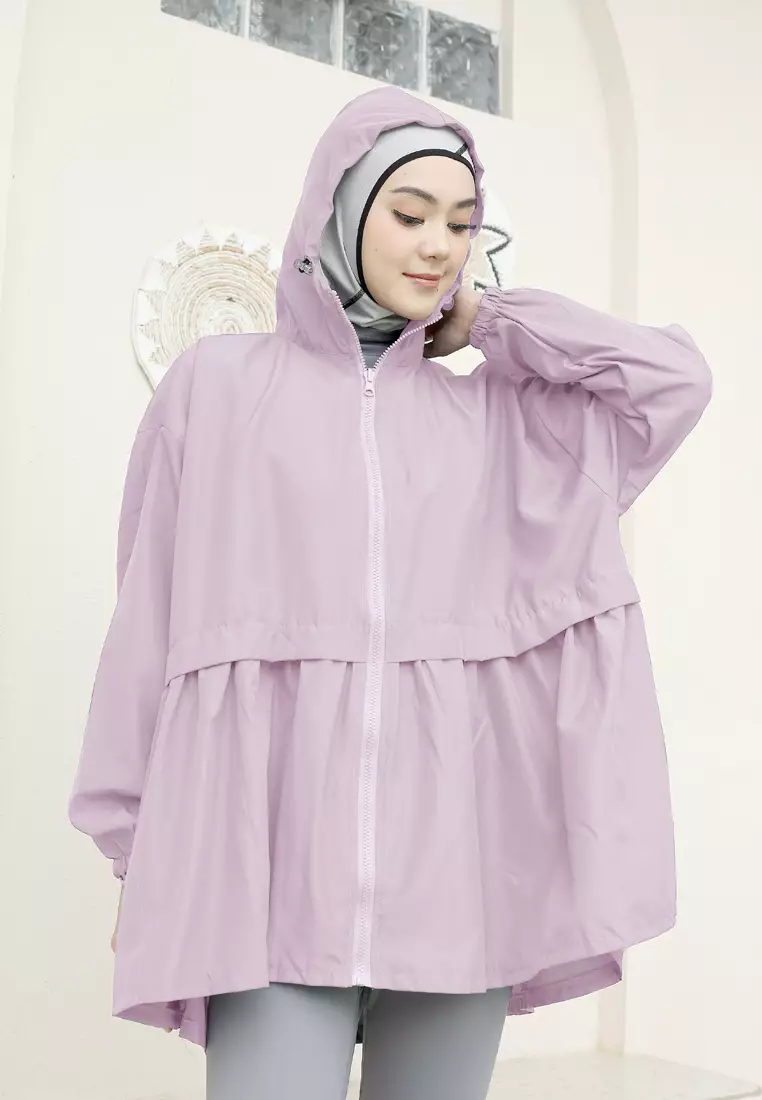 Zelena - Archie Sports Jacket | Jaket Olahraga Wanita Ruffle - Lilac Purple