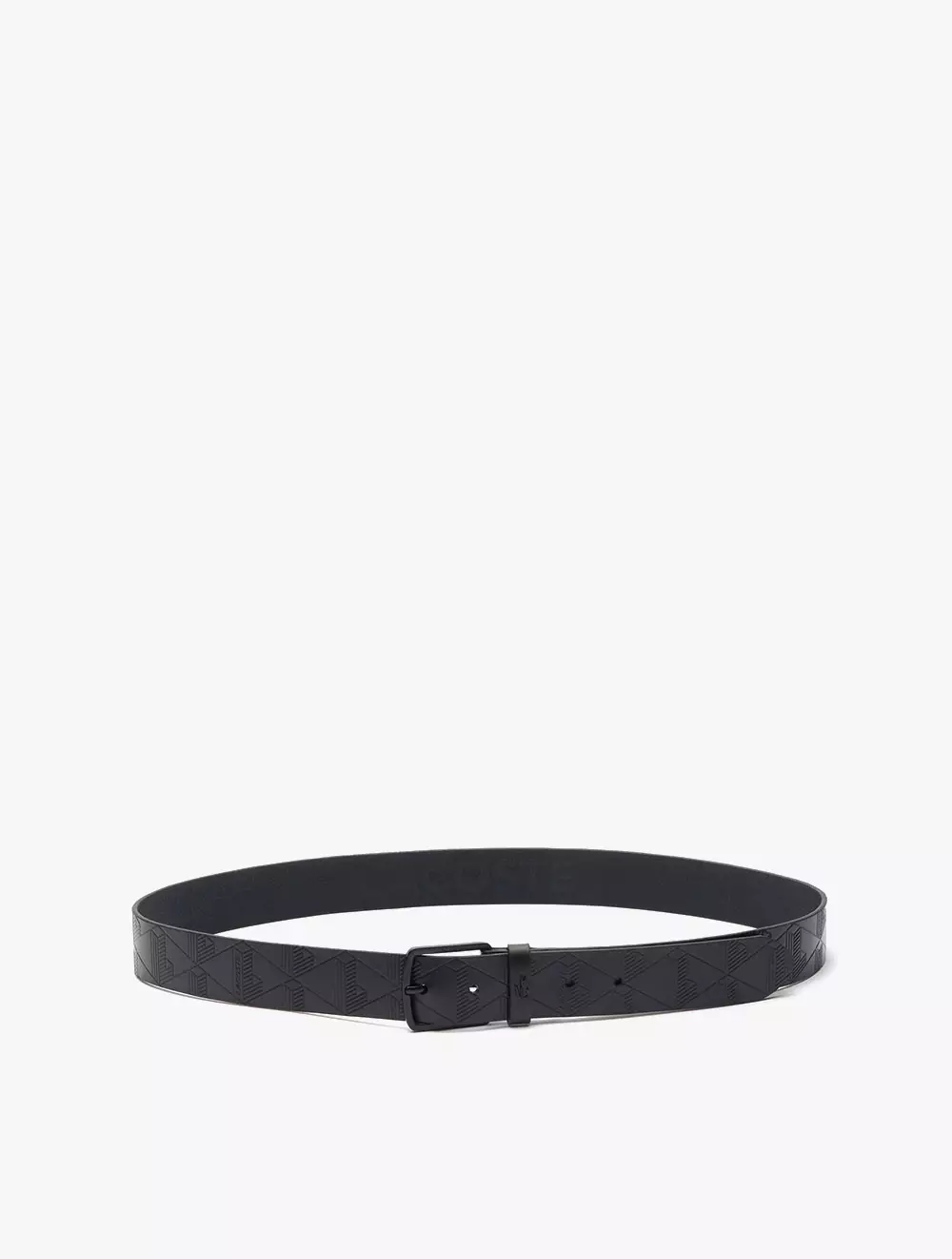 Monogram Leather Belt - BLACK