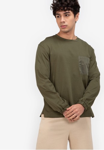 ZALORA BASICS multi Nylon Pocket Long Tee 45EEAAADCB34D5GS_1