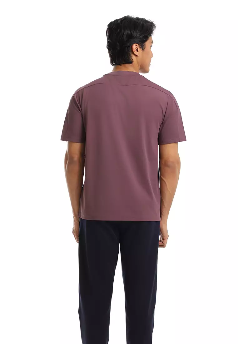 Forest Mens Stretchable Quick-Dry Sports Tee - 24160-70DarkPurple