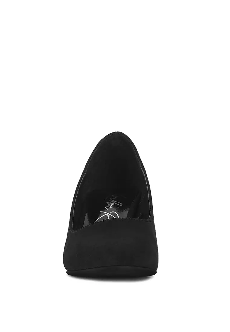 Block Heel Pumps in Black