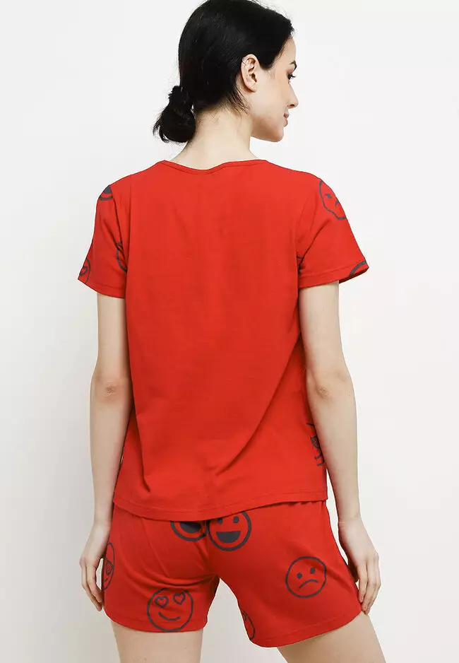 Pyjama Short Sleeve Short Pants Pocket Sleepwear