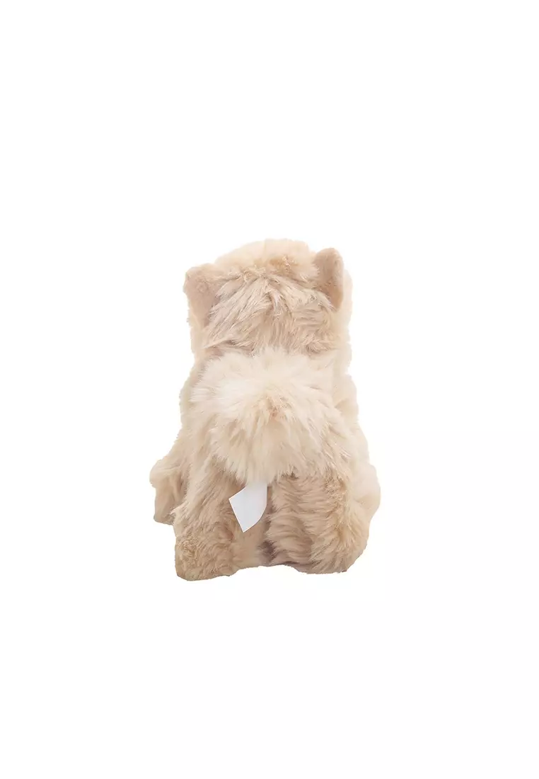 Boneka Binatang Animal Plush Kucing Cat Brown Coklat 15x12 cm