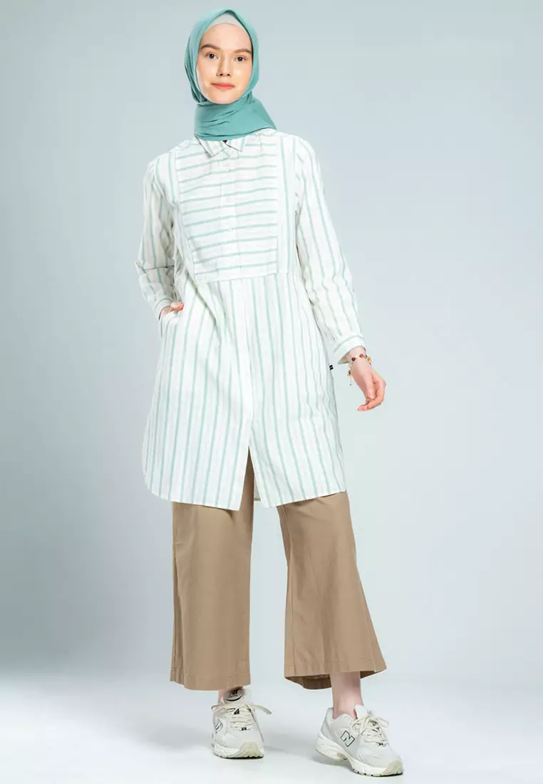 Flamoush Edrice Green Kemeja Casual Wanita