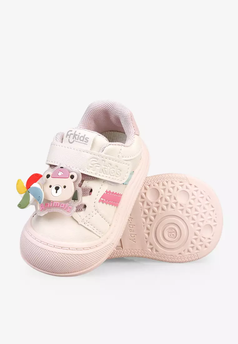 Sepatu Sneakers Tali Anak Bayi Pre Walker Baby Unisex A.Smith in Pink