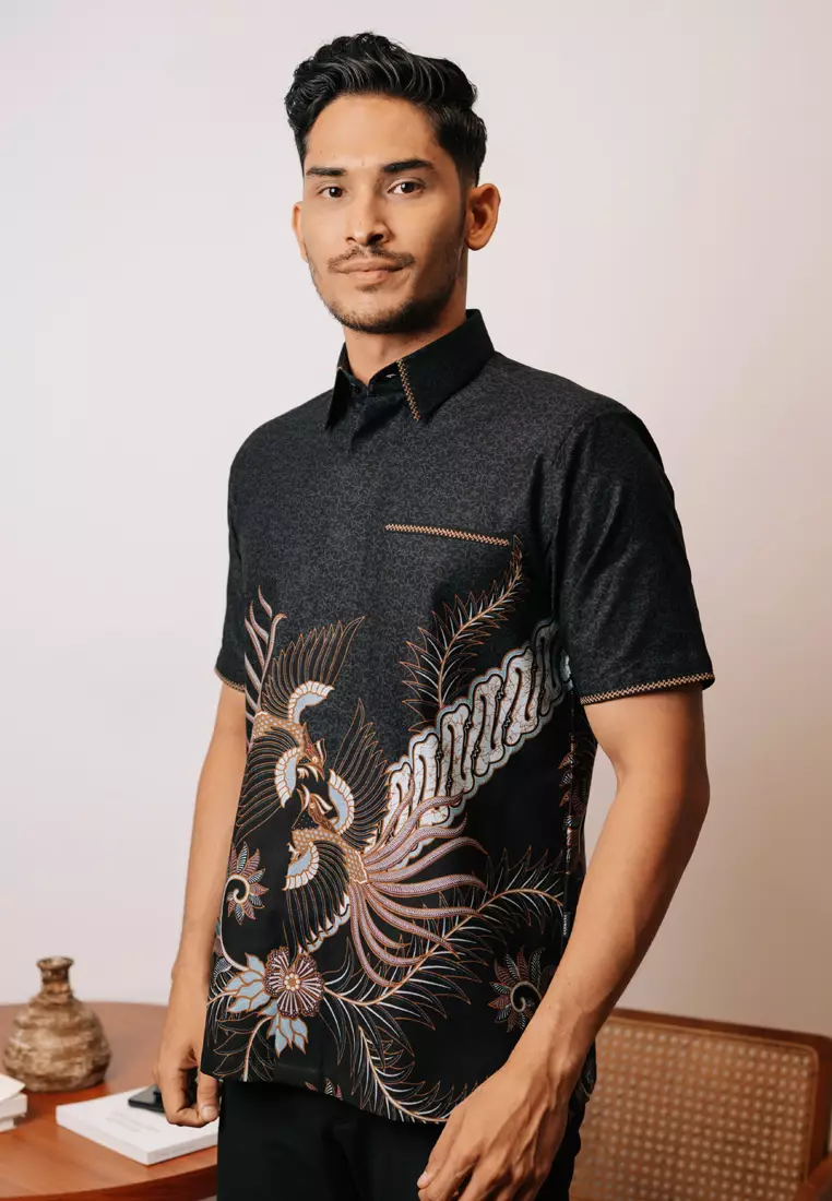 Hadinata Embroidery Batik Kemeja Pendek Hudson
