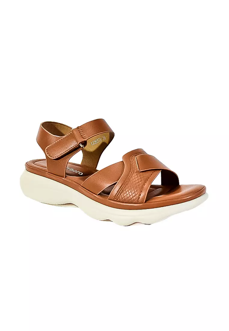 Women's Flats Sandals LX 26578 Brown C52
