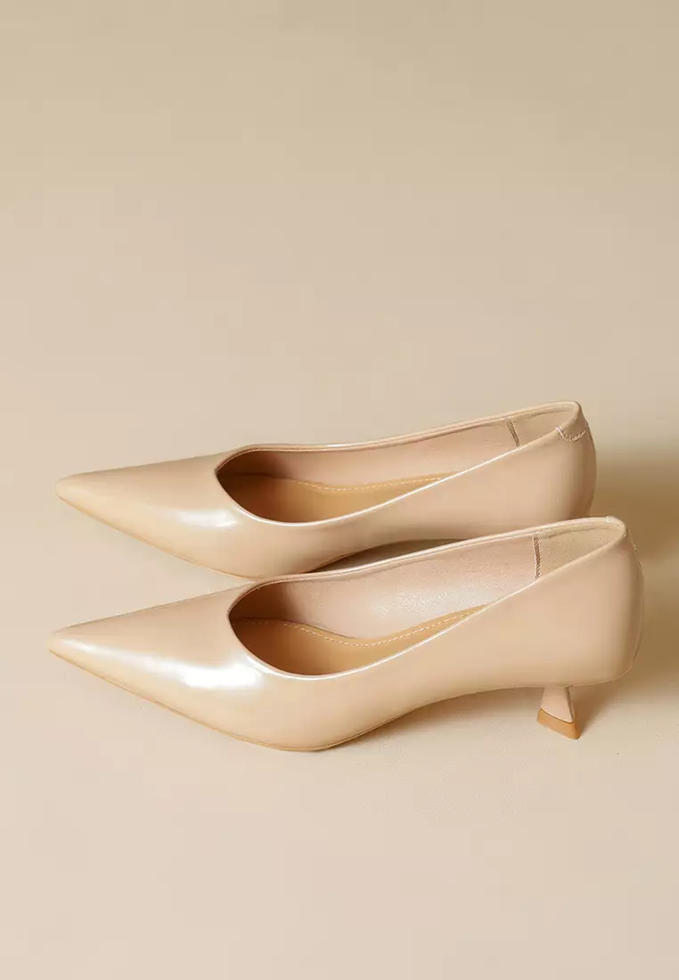 4.5CM Pointed Kitten Heel Pumps WW739-1