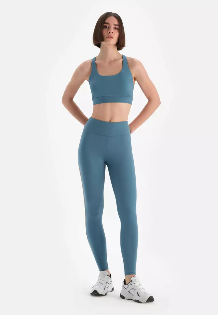 Buy DAGİ Light Blue Leggings, Minimizer, Long Leg, Activewear for