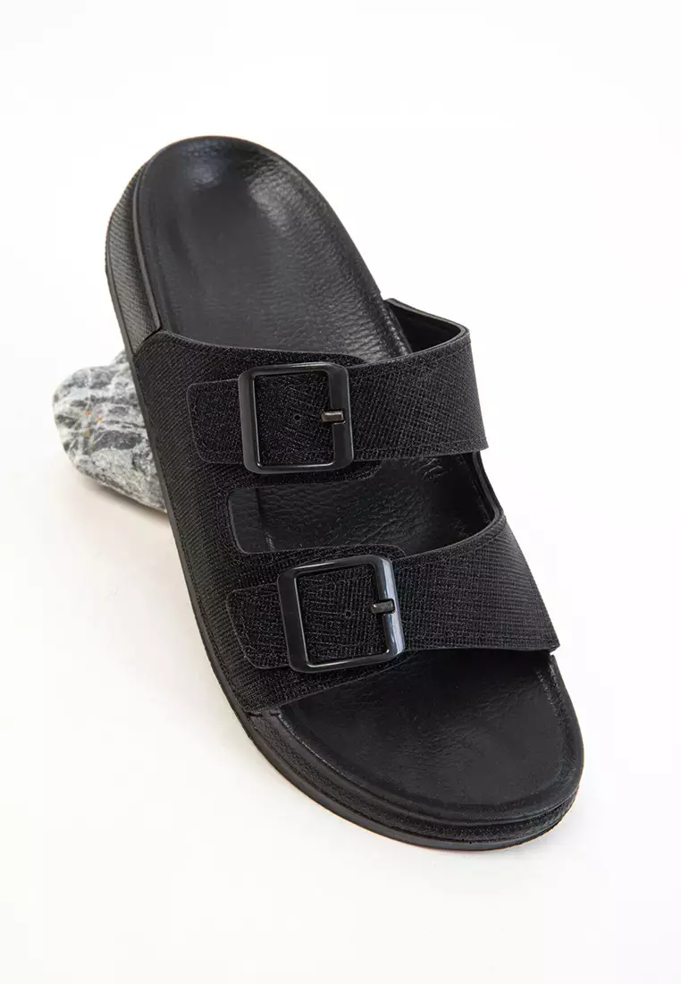 Black Women's Slippers 20784