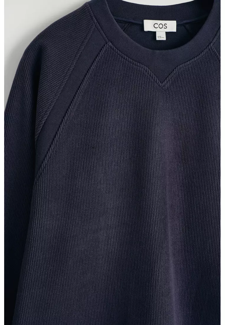CORDUROY-JERSEY SWEATSHIRT