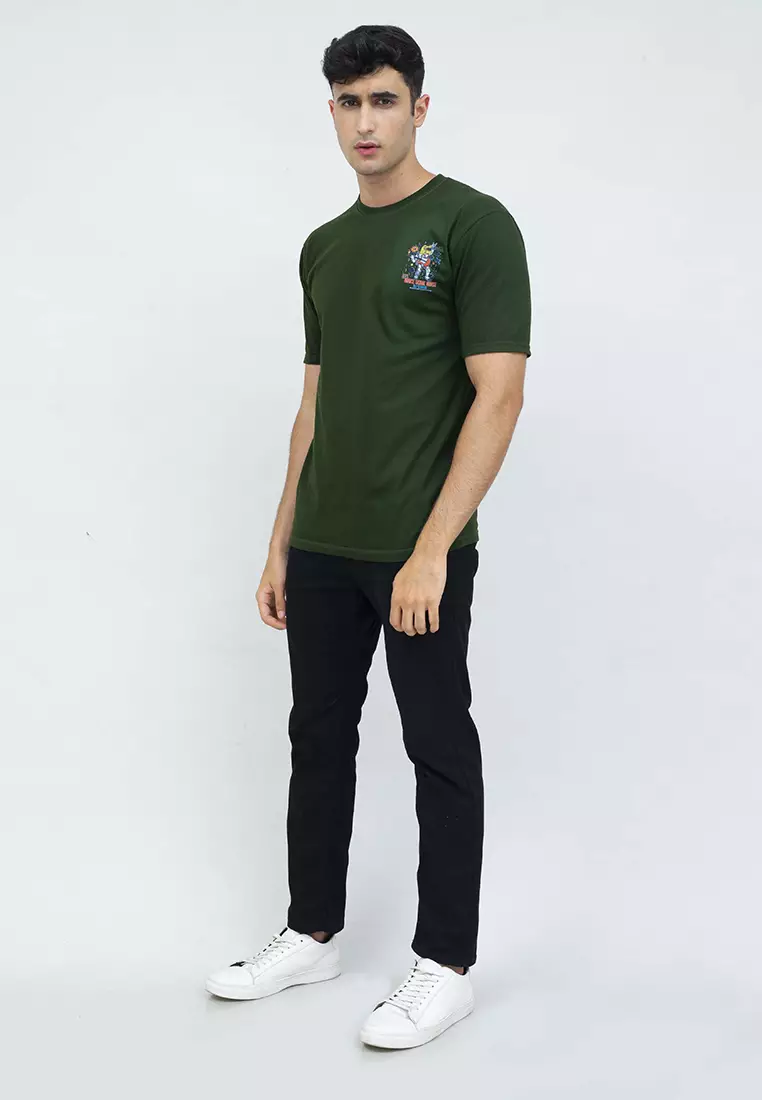 kaos pria lengan pendek Green Noise Space houseofcuff X little fresco