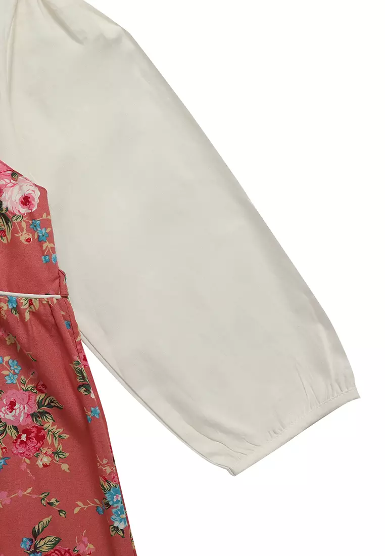 Baju Gamis Anak Perempuan Bunga Pita Salem - BLESS