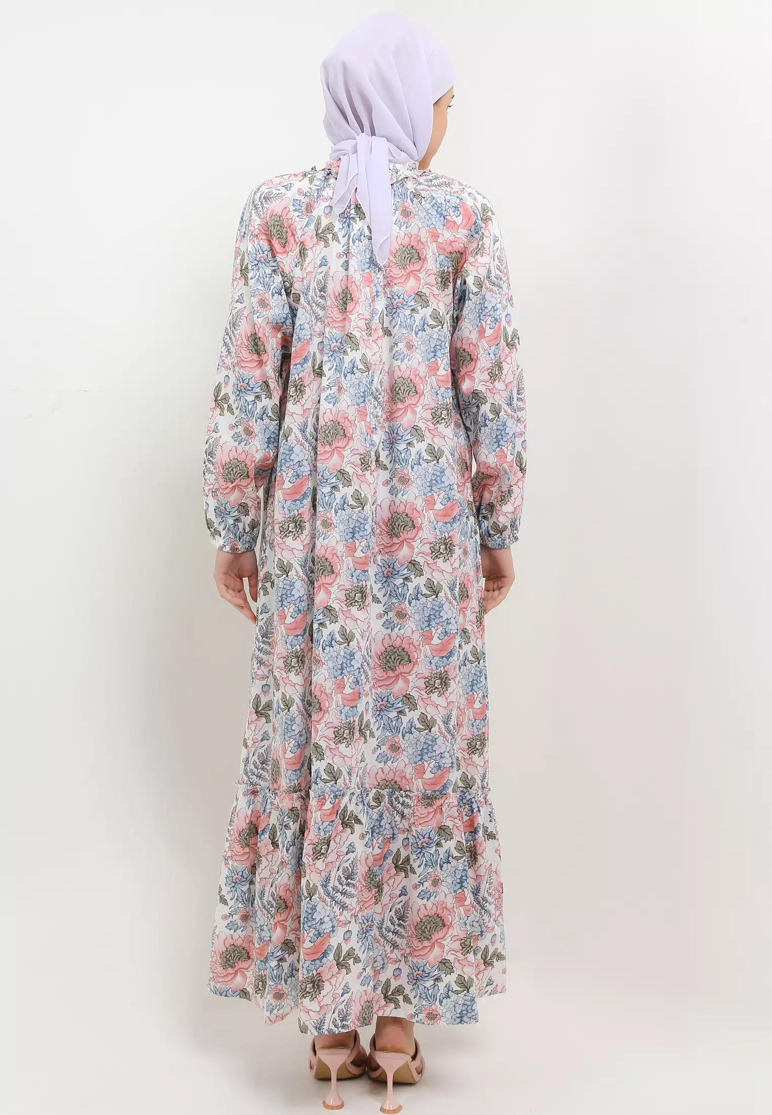 MFMW Zaezelle Dress Gamis Broken White Motif Bunga