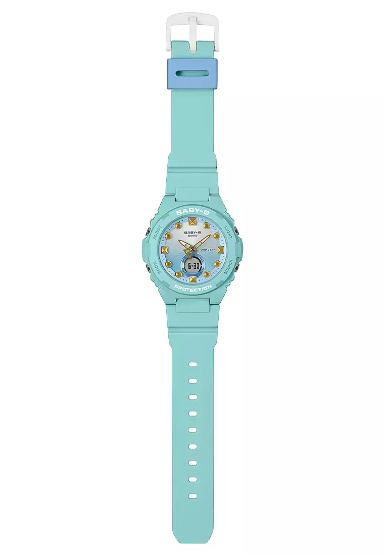 Casio Baby-G BGA-320-3A Playful Beach - Jam Tangan Wanita - Green - Resin Strap