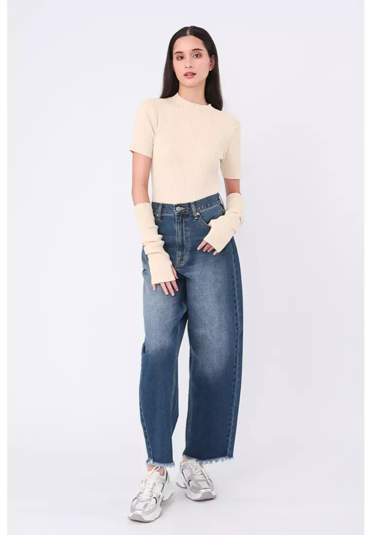 Forever 21 ribbed mock neck top discount