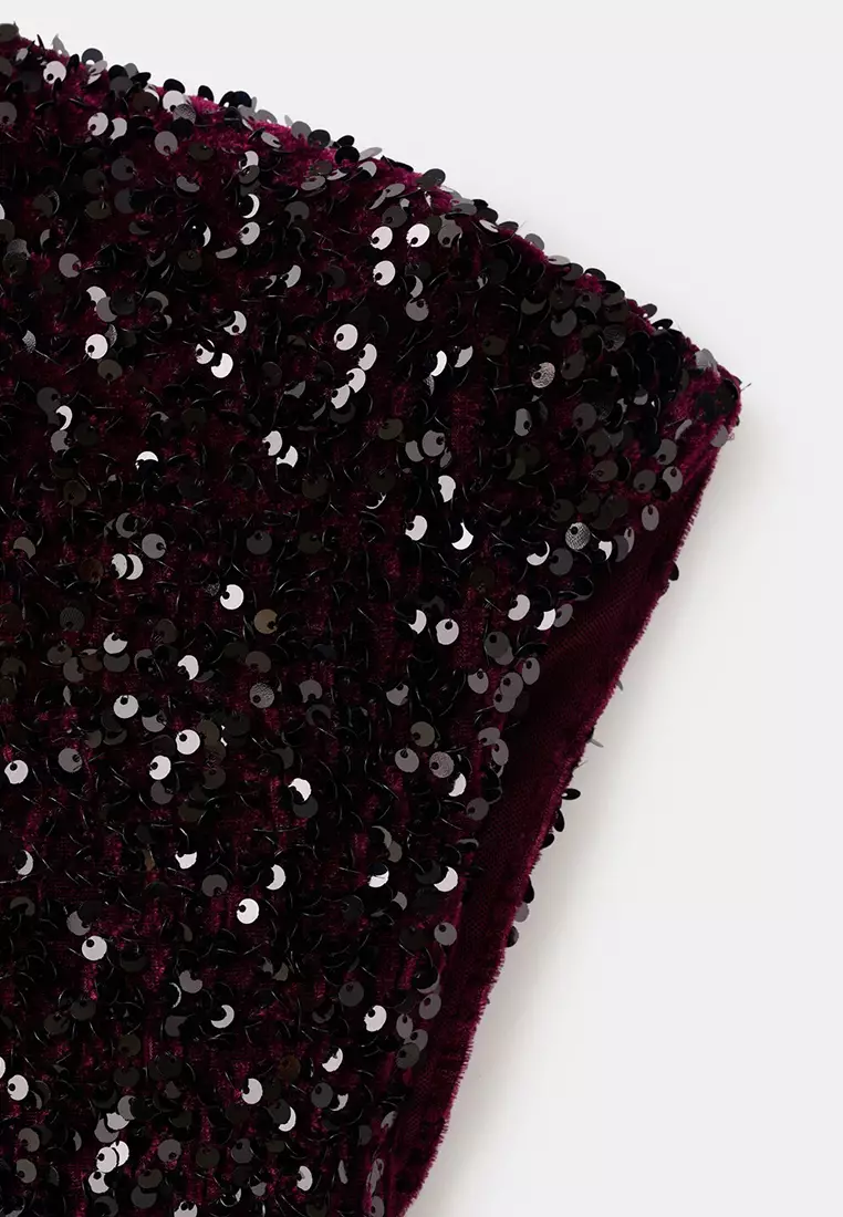 Sequin Dress With Open Back