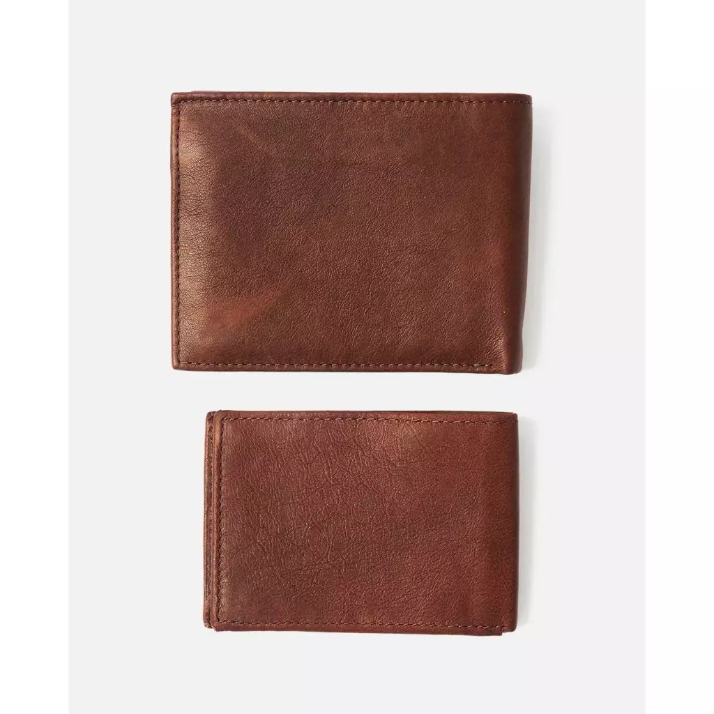 Rip Curl Dompet Pria K-Roo RFID 2 In 1 Leather Wallet Brown
