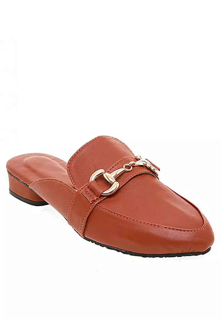 Itari Heels Slop Design Classic Sepatu Hak Wanita Quality Premium - Mocca