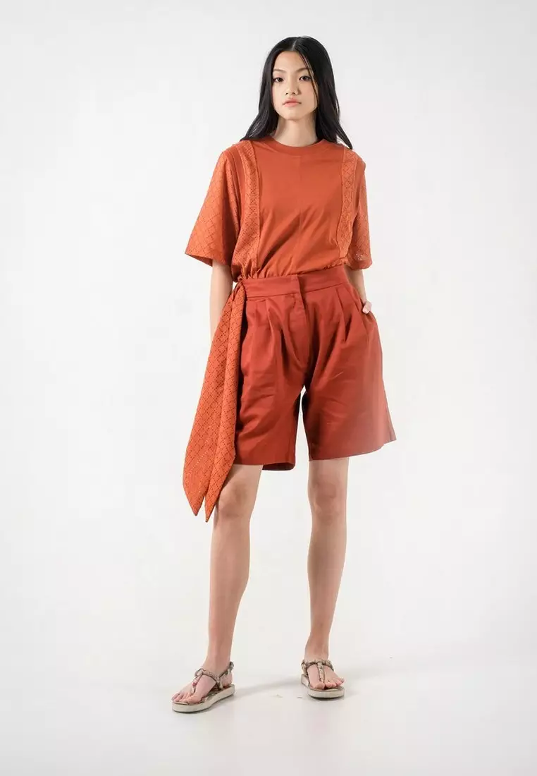 3Second x Danjyo Hiyoji Coral Reef Shorts Orange 160423