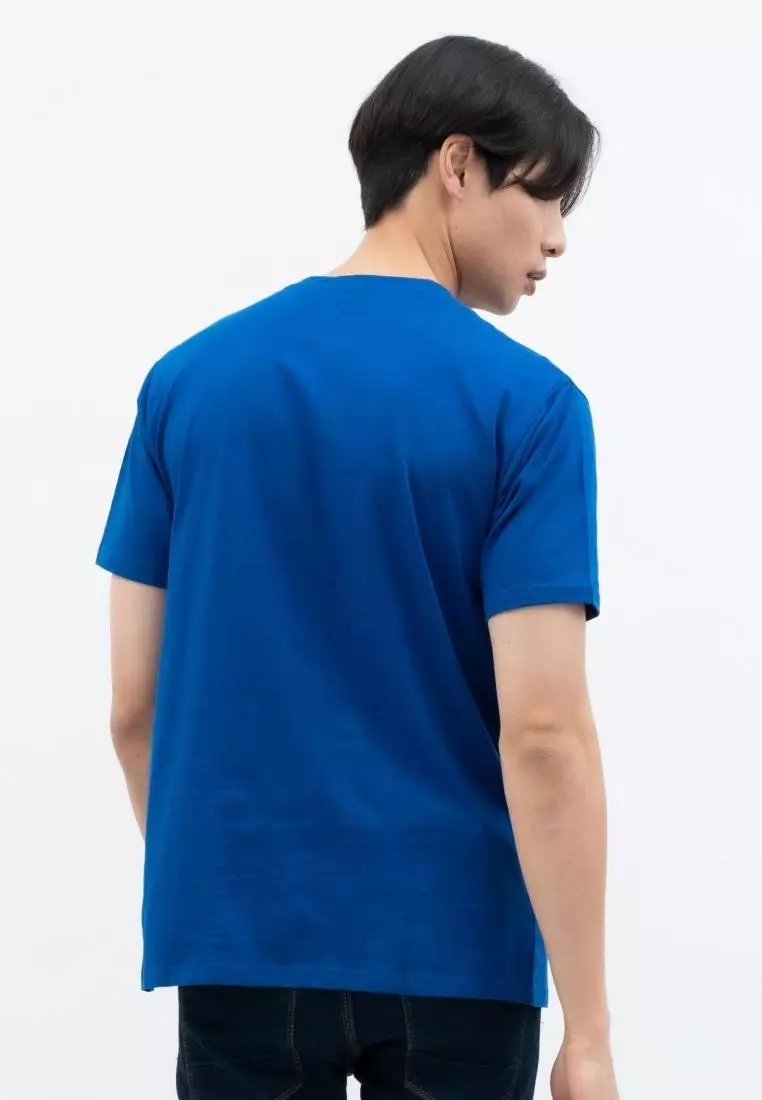 Kaos Polos Pria Premium Katun Combed Lengan Pendek Biru