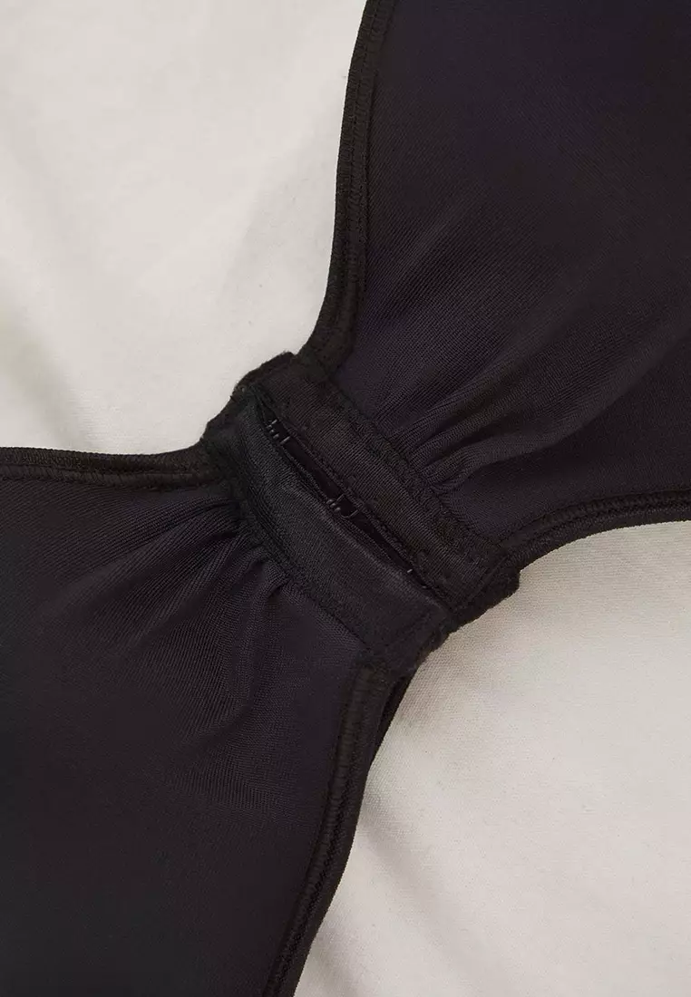 Black Micro-Covered T-Shirt Bra Knitted Bra