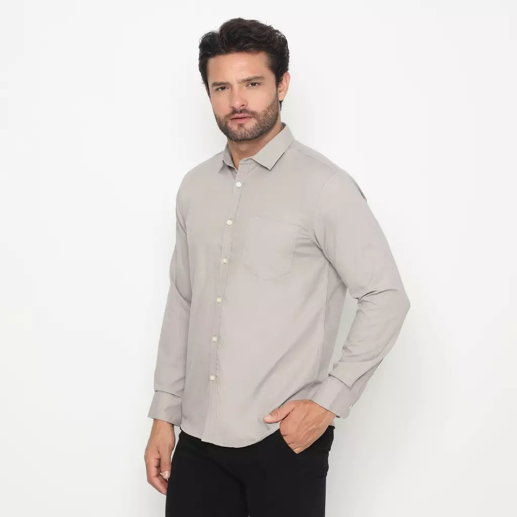 AMK Kemeja Pria Lengan Panjang SHS ANDREW l/S Grey