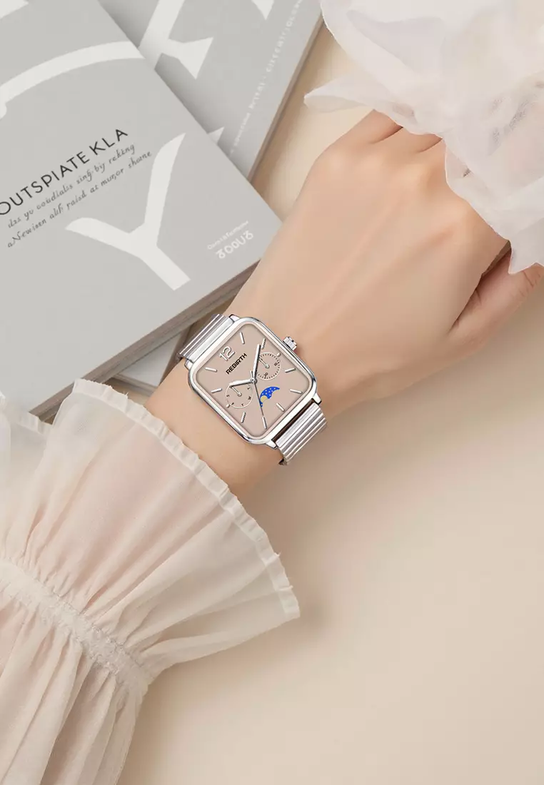 Jam Tangan Wanita Elegan Mewah Casual Anti Air Original Kekinian Tali Stainless Steel Jam Tangan Cewek yellow