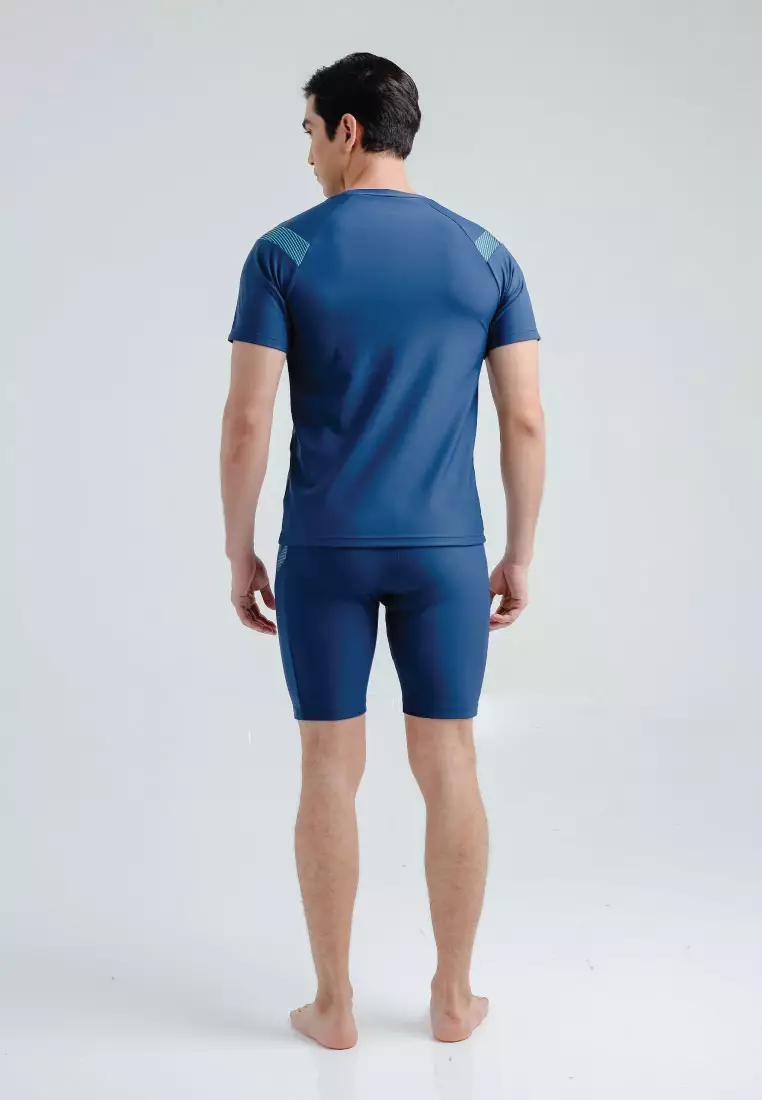 Neowave Aaron Short Sleeve Rashguard, Atasan Baju Renang Pria - Moonlit Ocean