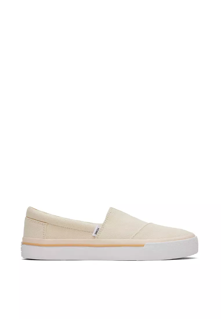 Discount on Toms  shoes - SKU: Sneakers Alpargata Fenix Slip-On Women - Beige Washed Canvas