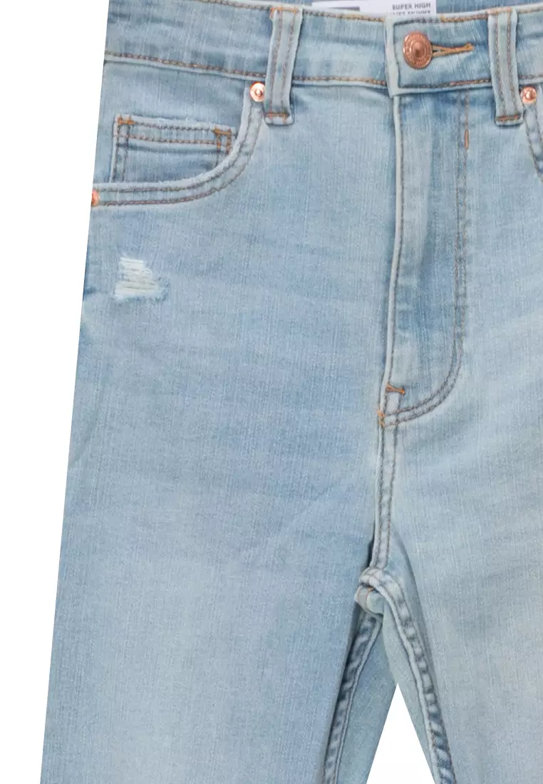 Bershka Super High Waist Ripped Skinny Jeans 2025 Buy Bershka